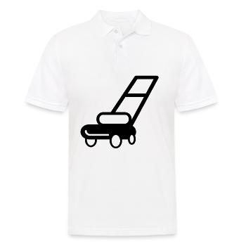 Rasenmäher Gartenarbeit - Männer Poloshirt - Weiß - Vorne - Kai (181cm)