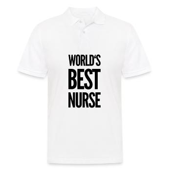 Infirmière infirmiere cadeau - Polo Homme - blanc - Devant - Kai (181cm)