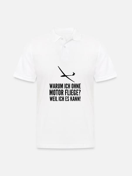 Segelfliegen Segelflug Segelflugzeug Geschenkidee - Männer Poloshirt - Weiß