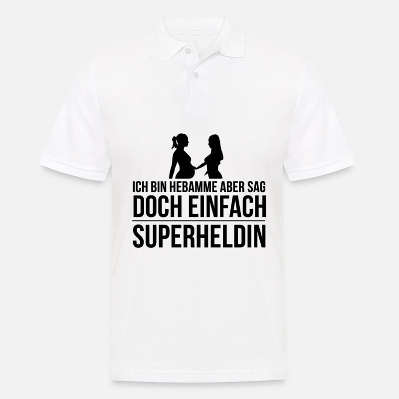 Hebamme Geschenkidee für Hebammen Beruf - Männer Poloshirt - Weiß