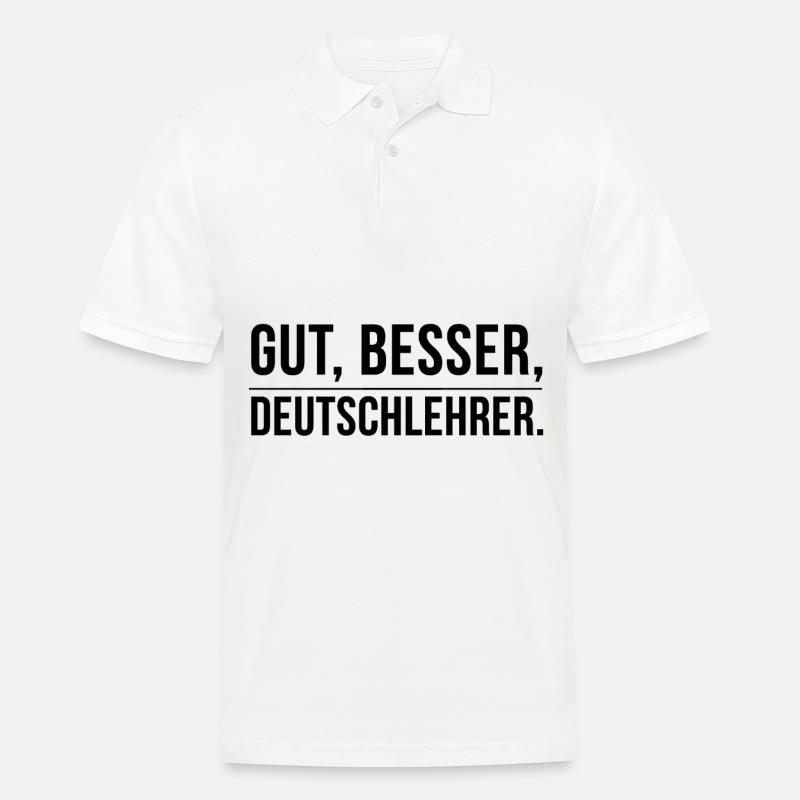 Deutschlehrer Lehrer Lehrerin Deutsch Geschenkidee - Männer Poloshirt - Weiß