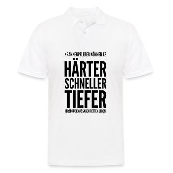 Krankenpfleger T-Shirt Pflegerin Pfleger Geschenk - Männer Poloshirt - Weiß - Vorne - Kai (181cm)