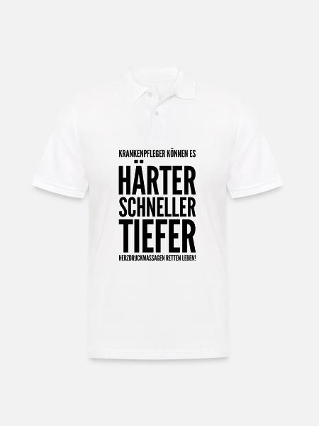 Krankenpfleger T-Shirt Pflegerin Pfleger Geschenk - Männer Poloshirt - Weiß