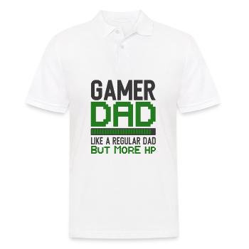 gamer dad gift Father Father's Day Father's Day gift - Men's Polo Shirt - white - Front - Kai (181cm)