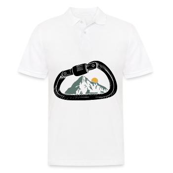Climbing Mountains Climber Shirt Saying Gift - Men's Polo Shirt - white - Front - Kai (181cm)