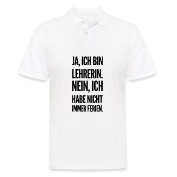 Geschenke für Lehrer Lehrerin T-Shirts Schule - Männer Poloshirt - Weiß - Vorne - Kai (181cm)
