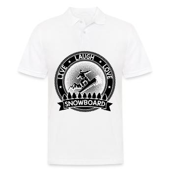 Snowboard fahren Snowboarden Wintersport Geschenk - Männer Poloshirt - Weiß - Vorne - Kai (181cm)