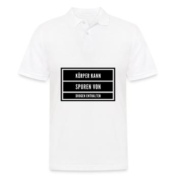 Drogen | Techno Druffie Teile Ketamin Geschenkidee - Männer Poloshirt - Weiß - Vorne - Kai (181cm)