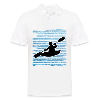 T-shirts en kayak | Kayak de la rivière Sport cadeau - Polo Homme - blanc - Devant - Kai (181cm)