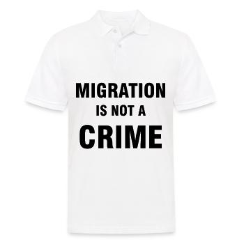 is not a crime | Antifa links gifts - Men's Polo Shirt - white - Front - Kai (181cm)