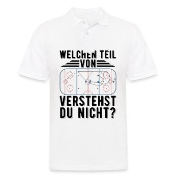 Eishockey | Sport Eishockey Maske Geschenkideen - Männer Poloshirt - Weiß - Vorne - Kai (181cm)