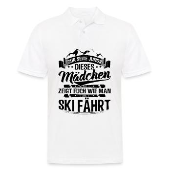 Ski Mädchen | Skifahrer Skifahren Skier Geschenke - Männer Poloshirt - Weiß - Vorne - Kai (181cm)