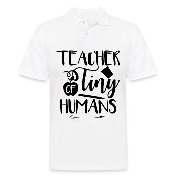 Teachers Sayings | Teacher school profession gift - Men's Polo Shirt - white - Front - Kai (181cm)