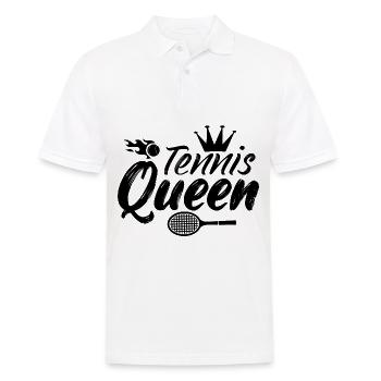 Tennis Queen | Tennis racket sport hobby gift - Men's Polo Shirt - white - Front - Kai (181cm)