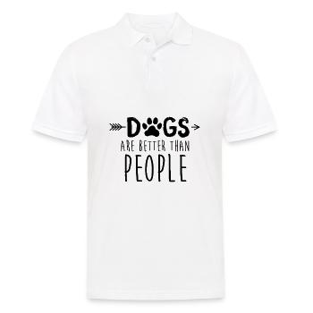 Amis chiens | Idées cadeaux pour chiens - Polo Homme - blanc - Devant - Kai (181cm)
