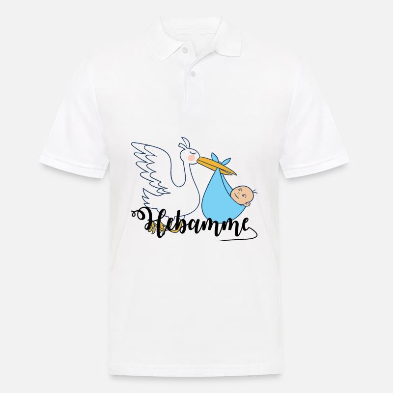 Hebamme Geburtshelfer Entbindungspfleger Geschenke - Männer Poloshirt - Weiß