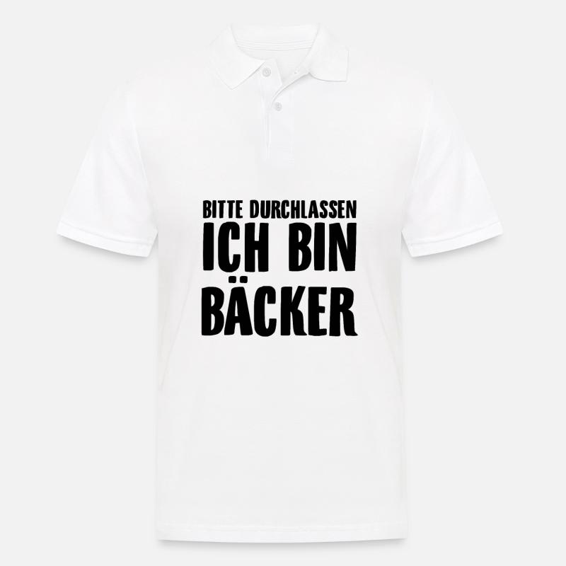 Bäcker | Beruf Ausbildung Bäckerin Azubi Geschenke - Männer Poloshirt - Weiß