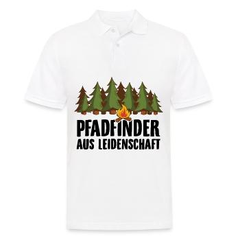 Pfadfinder Sprüche | Abzeichen Lagerfeuer Geschenk - Männer Poloshirt - Weiß - Vorne - Kai (181cm)