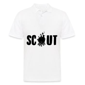 Scout disant | Cadeaux insignes de camp de tente - Polo Homme - blanc - Devant - Kai (181cm)