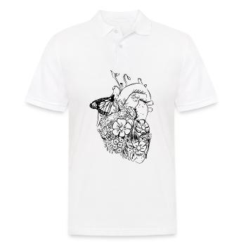 Coeur fleur - Polo Homme - blanc - Devant - Kai (181cm)