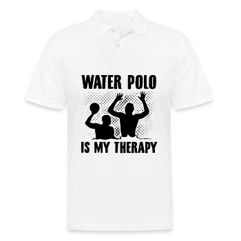 Water polo water sport player gift idea - Men's Polo Shirt - white - Front - Kai (181cm)