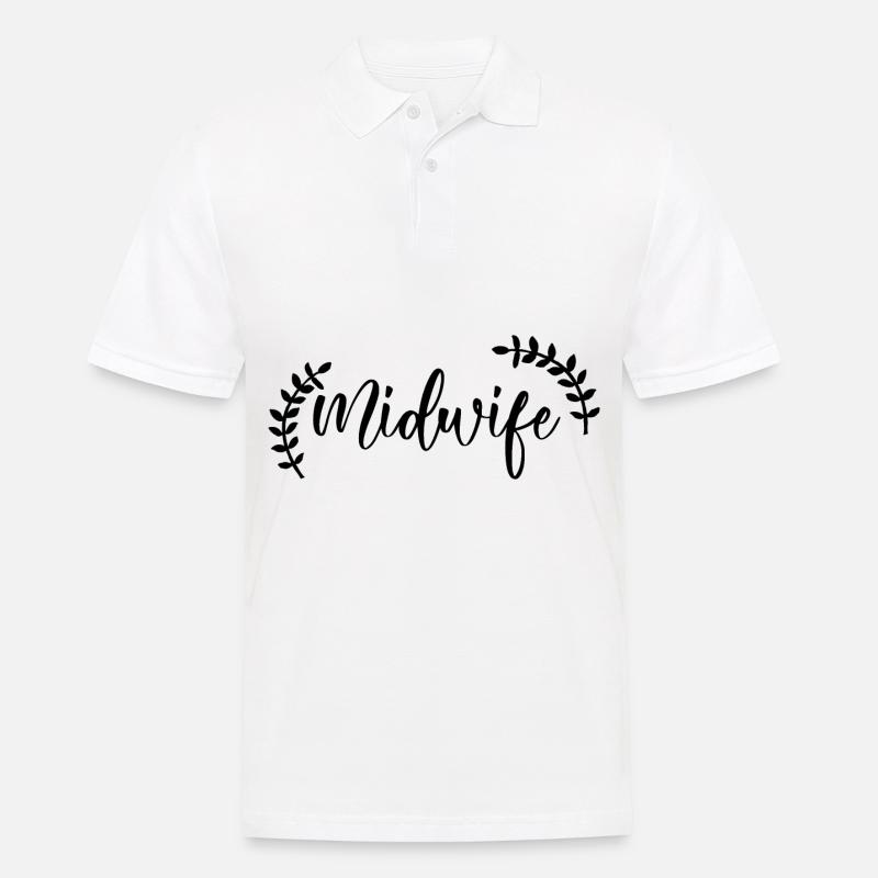 Hebamme | Hebammen Beruf Geburtshelferin Geschenke - Männer Poloshirt - Weiß