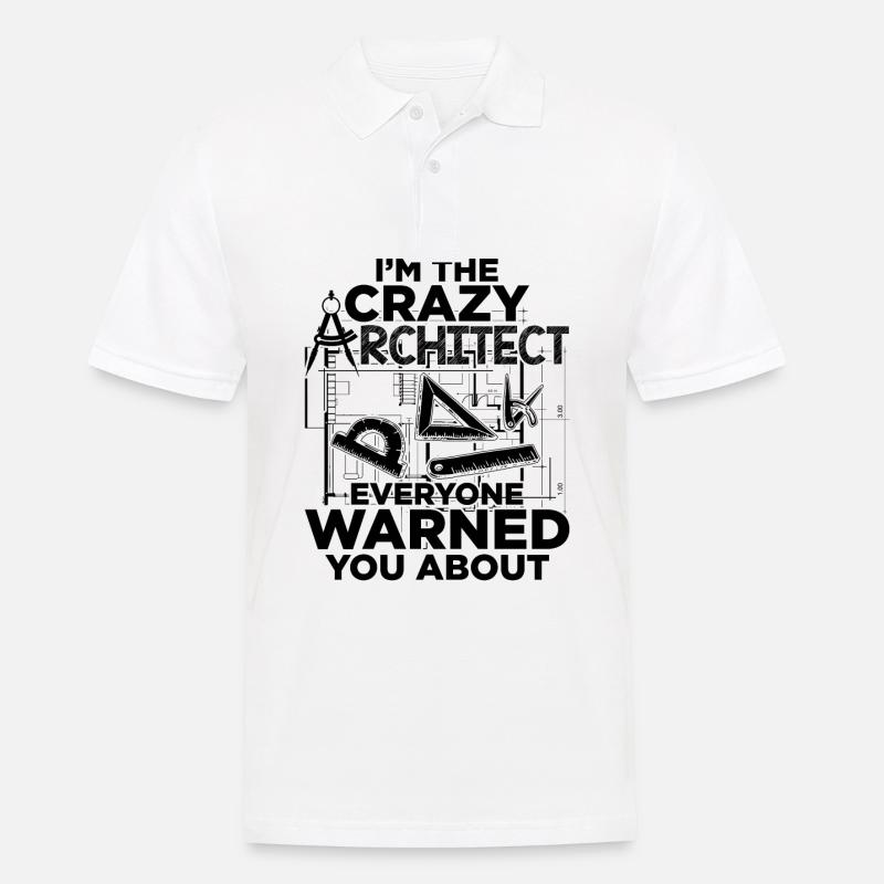 Profession d'architecte | Cadeau d'architecture d'architectes - Polo Homme - blanc