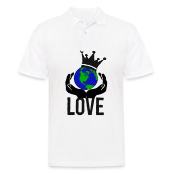 Nature Environment Climate Crown Love Eco Bio Sustainable - Men's Polo Shirt - white - Front - Kai (181cm)