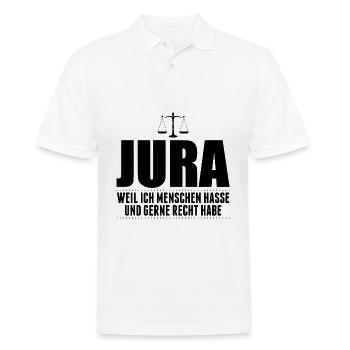 Jura Studenten | Anwalt Anwälte Recht BGB Geschenk - Männer Poloshirt - Weiß - Vorne - Kai (181cm)