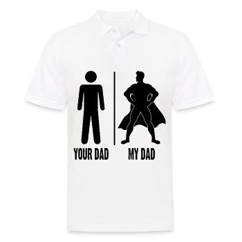 Your Dad My Dad - Men's Polo Shirt - white - Front - Kai (181cm)
