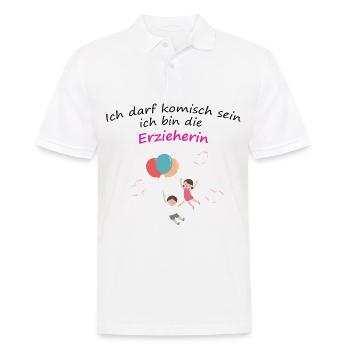 Erzieherin - Männer Poloshirt - Weiß - Vorne - Kai (181cm)