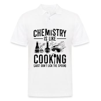 Chimiste Science | Laboratoire de chimie Idées cadeaux - Polo Homme - blanc - Devant - Kai (181cm)