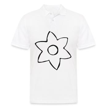Fleur jardin plante jardinier bio cadeau bio - Polo Homme - blanc - Devant - Kai (181cm)