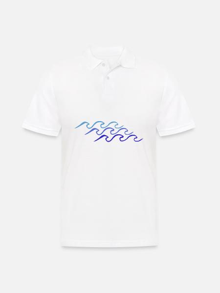 Wellen Meer Welle See Wellengang Segeln Geschenk - Männer Poloshirt - Weiß
