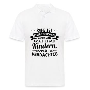 Educator Profession | Kindergarten teacher gift - Men's Polo Shirt - white - Front - Kai (181cm)