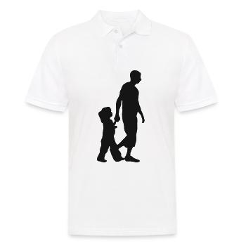 Père fille enfants papa fille papa cadeau - Polo Homme - blanc - Devant - Kai (181cm)