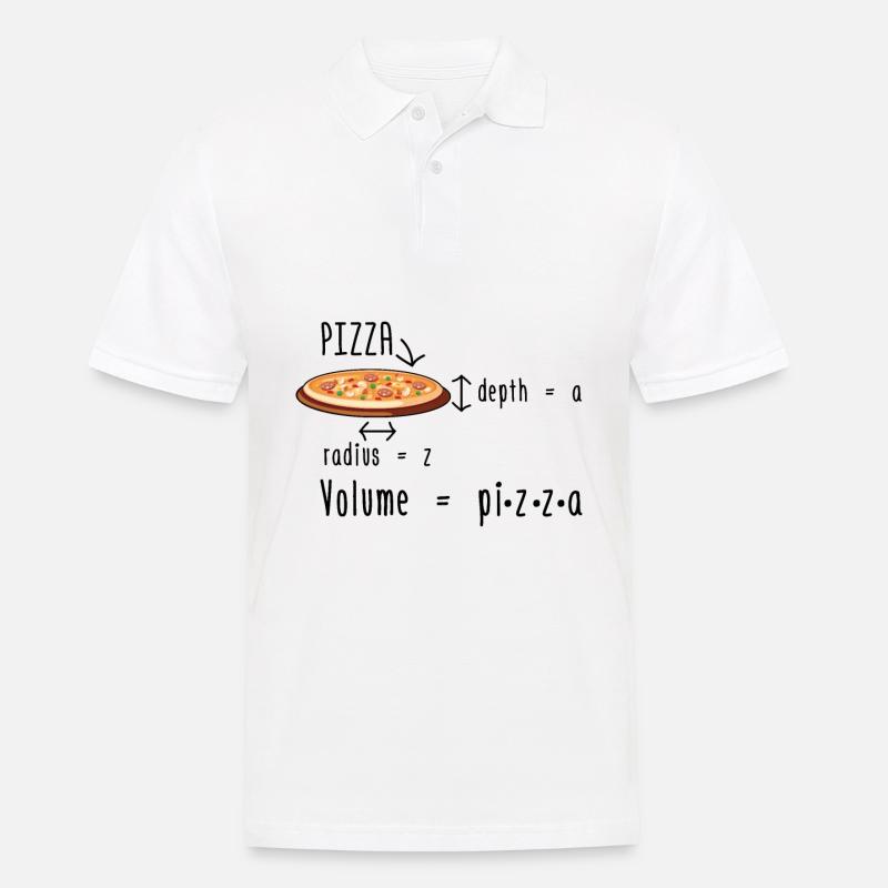 Mathematiker Pizza | Mathe Mathematik Geschenkidee - Männer Poloshirt - Weiß