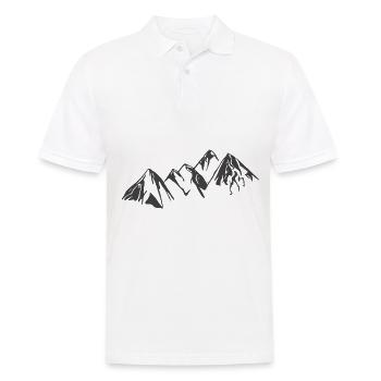 Mountain hiking mountaineering mountain range hike mountains - Men's Polo Shirt - white - Front - Kai (181cm)