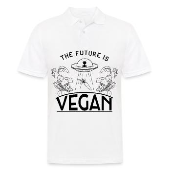 Future Vegan Plants Veggie Fruits - Men's Polo Shirt - white - Front - Kai (181cm)