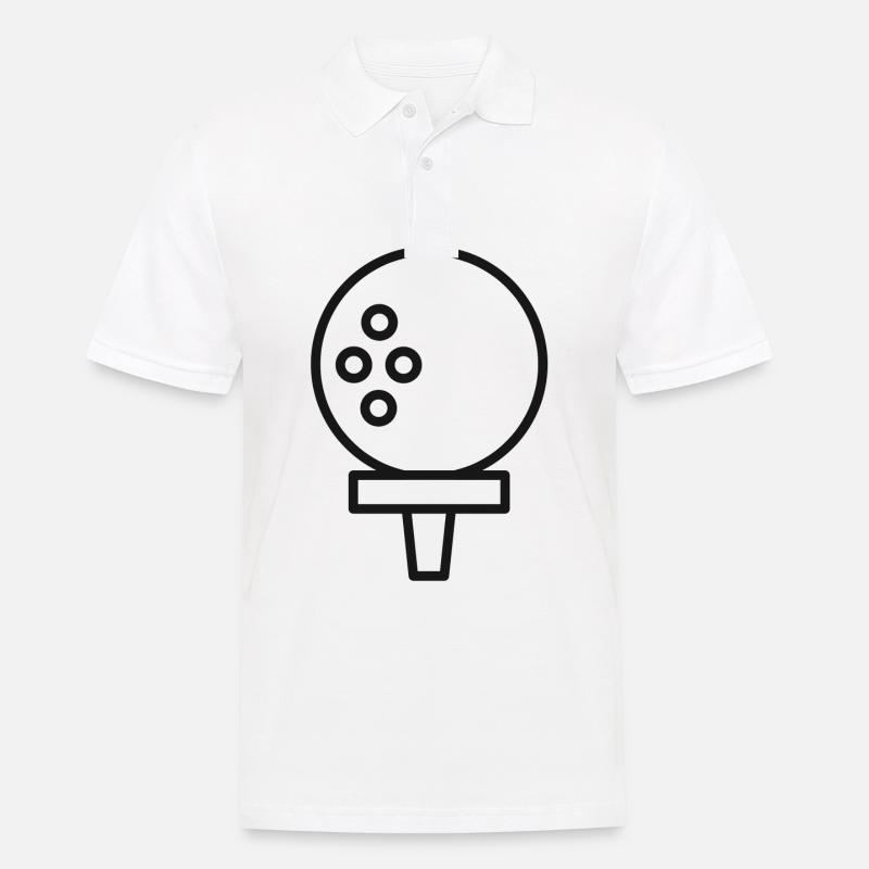 Golfschläger Golfball Golfspieler Golf Golfer - Männer Poloshirt - Weiß