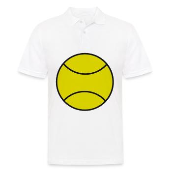 Tennisball Tennisliebhaber Tennisschläger Tennis - Männer Poloshirt - Weiß - Vorne - Kai (181cm)