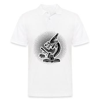 Biologist | Microscope Biology Study Gift Idea - Men's Polo Shirt - white - Front - Kai (181cm)