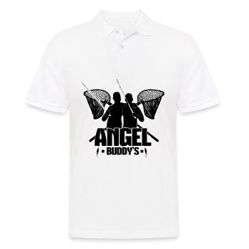 Angel buddy's fishing quote gift - Men's Polo Shirt - white - Front - Kai (181cm)