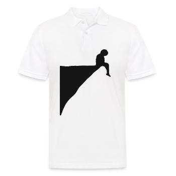 Separation. Sad pensive grief. Lonely alone - Men's Polo Shirt - white - Front - Kai (181cm)