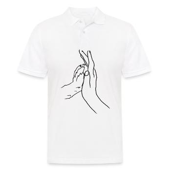 Chien patte chat cadeau amour des animaux - Polo Homme - blanc - Devant - Kai (181cm)