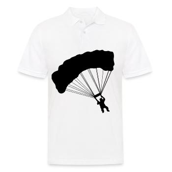 Fallschirmspringen Fallschirmsprung Fallschirm - Männer Poloshirt - Weiß - Vorne - Kai (181cm)