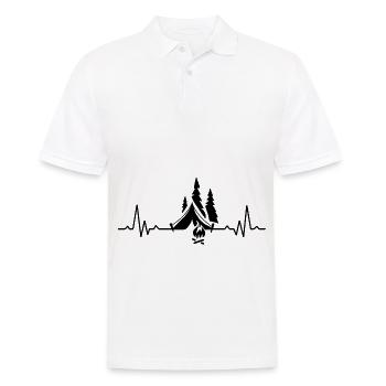 Camping gift tents nature camping tent vacation - Men's Polo Shirt - white - Front - Kai (181cm)