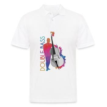 Kontrabass - Männer Poloshirt - Weiß - Vorne - Kai (181cm)