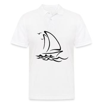 Voile bateau voile - Polo Homme - blanc - Devant - Kai (181cm)