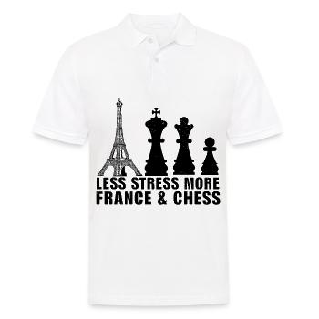 Paris Tour Eiffel Tour d’échecs jeu de plateau - Polo Homme - blanc - Devant - Kai (181cm)